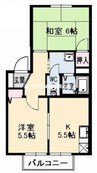 フレンド宮田　Ｂ棟 2Kの間取り
