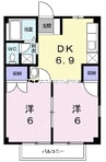 コーポ福富 2DKの間取り