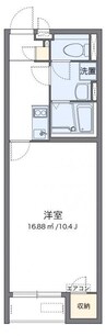 クレイノこもれび 1Kの間取り