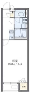クレイノこもれび 1Kの間取り