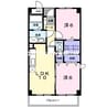 クレールコート 2LDKの間取り