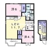 プロムナードα 2LDKの間取り