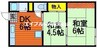 アパートべジータ 2DKの間取り