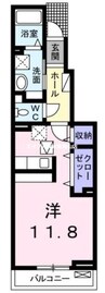 リアンジュ 1Rの間取り