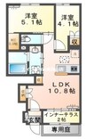 ジョリ 2LDKの間取り