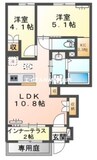 ジョリ 2LDKの間取り