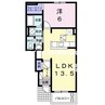 エミール 1LDKの間取り