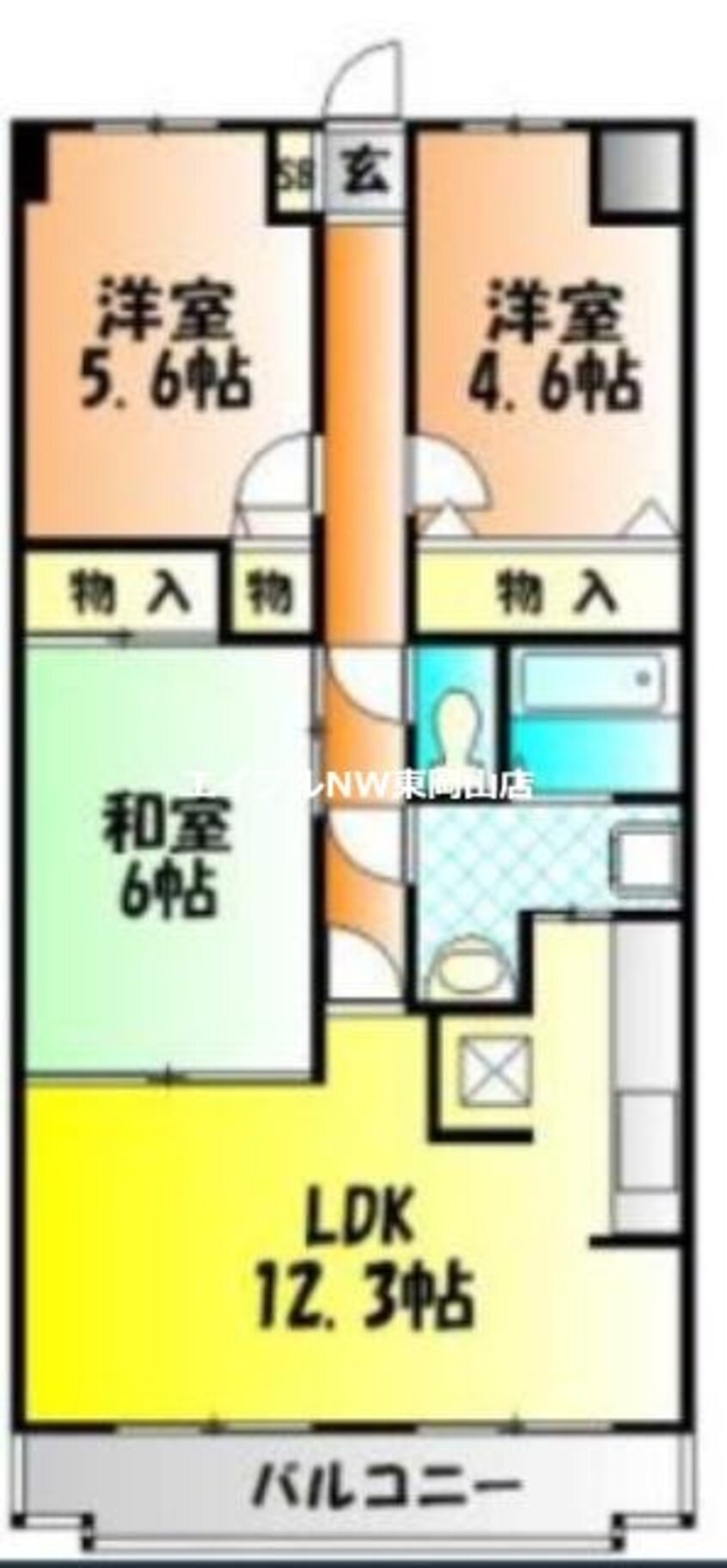 間取図 スカール中井