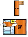 セフィラササキⅡ 1Kの間取り
