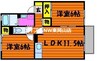 第２母恩 2LDKの間取り
