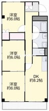 マンションＩＺＵＭＩ 3DKの間取り