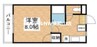 パークウェイ高島 1Kの間取り
