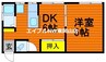 長本アパート 1DKの間取り