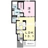 ソレイユ松崎　Ａ 1LDKの間取り