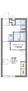 レオパレスびぜん 1Kの間取り