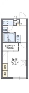 レオパレスびぜん 1Kの間取り