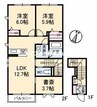 シャーメゾンヒロ 2LDK+Sの間取り