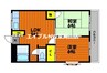 センチュリー清水 2LDKの間取り