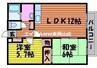 フォブール藤田Ⅱ 2LDKの間取り