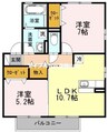 pastoral　Ａ棟 2LDKの間取り