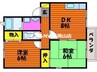 パレアナハウスＡ 2DKの間取り
