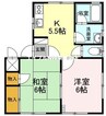 ミューズ瀬戸 2Kの間取り
