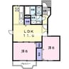 グランツハウスＡ 2LDKの間取り