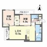キャステルガーデン 2LDKの間取り