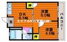 エトワール高屋 2DKの間取り