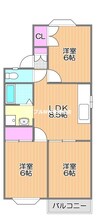 アーバンハイツ松新ⅠC棟 3DKの間取り