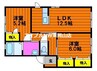 フレベールメゾン　Ｋ棟 2LDKの間取り