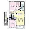 トゥールビヨン　Ⅱ 2LDKの間取り