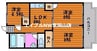 赤田ハイツ 3LDKの間取り