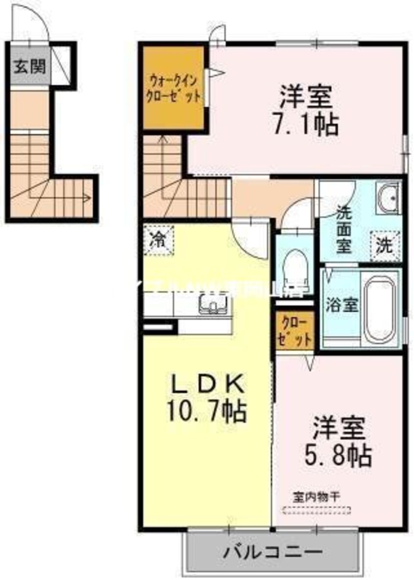 間取図 グリーン　ハーベスト