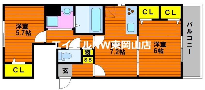 間取図 チッタ・デ・国府
