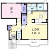 イースト・ユニゾン 1LDKの間取り