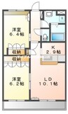 Gran・Vesta 2LDKの間取り