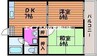 ヴィラ高島 2DKの間取り