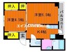 ヴィラナリー上道　１号棟 2Kの間取り