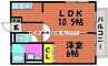 コスモスⅢ 1LDKの間取り
