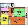 クレセント中島 2LDKの間取り