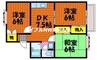 ファミーユ竹原　A 3DKの間取り