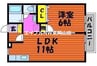 Calm Hills ３番館 1LDKの間取り