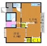 メゾン広谷　15号棟 1LDKの間取り