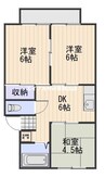 コーポ烏城Ａ 3DKの間取り