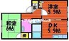 フレンド宮田　Ａ棟 2DKの間取り