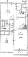 ロワジール 2LDKの間取り