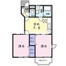 クレストールｙｏｎｅｄａ　Ａ 2DKの間取り