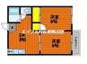 コーポ瀬戸 2DKの間取り