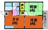 フレグランス衣笠 2DKの間取り